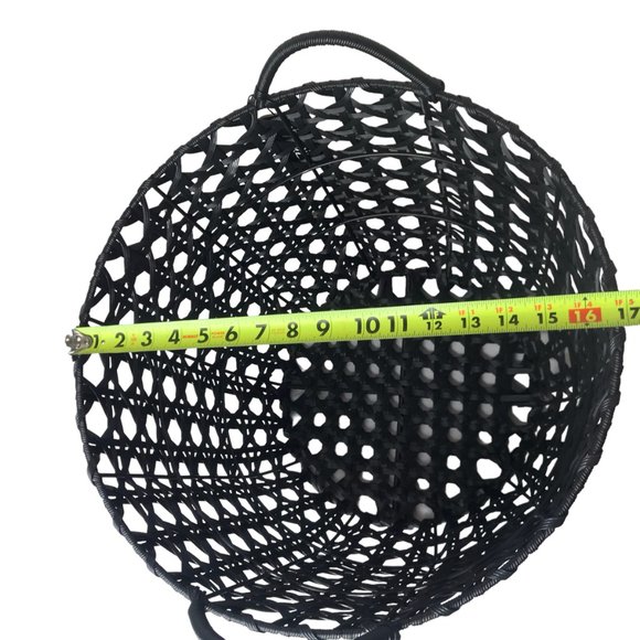 NEW NWT Kensie Storage Basket Tote Hamper Organizer Bin Woven Black 16" Tall - Picture 13 of 14